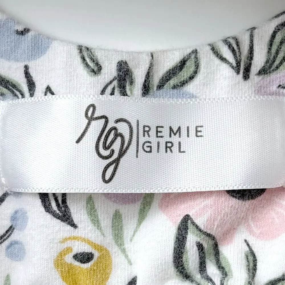 Remie Girl Floral Twirl Dress with Pockets Girls Size 7